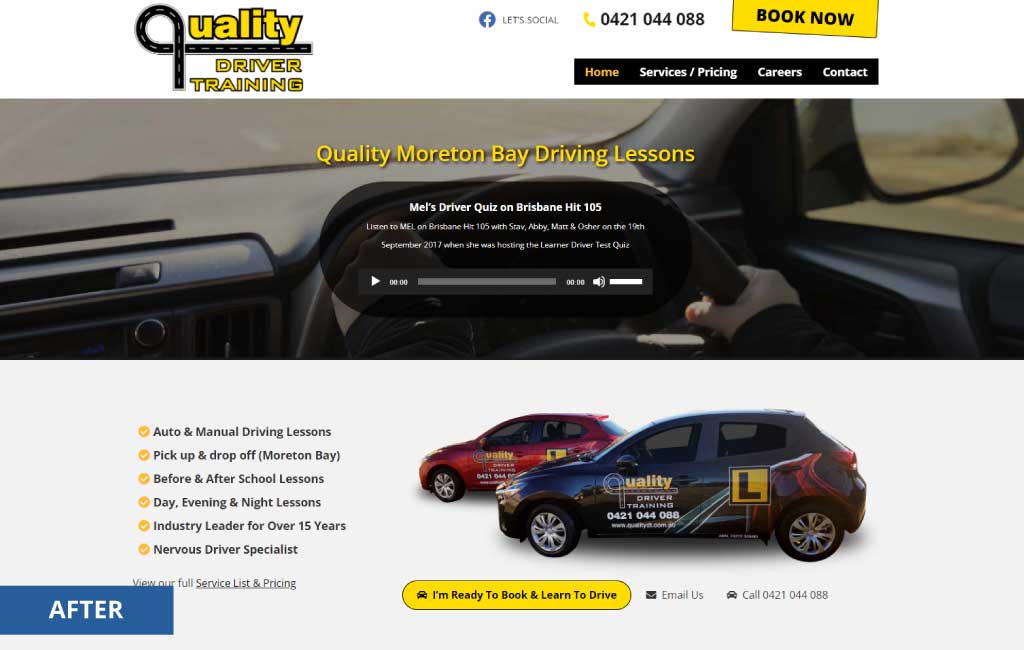 goombul web design quality driver training after